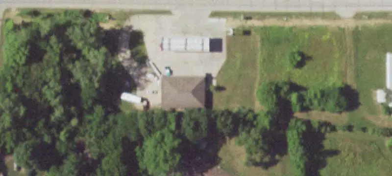 Six-Pump Gas Station