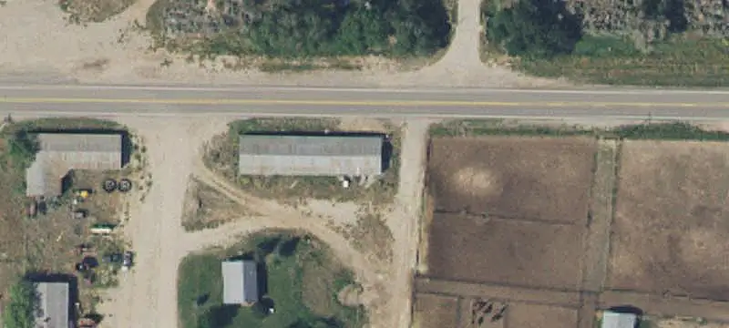 Farmland with Large Metal Barn