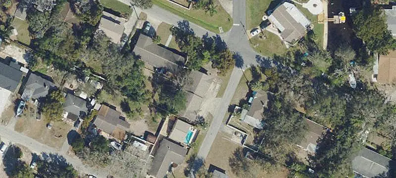Vacant Concrete-Block Duplex