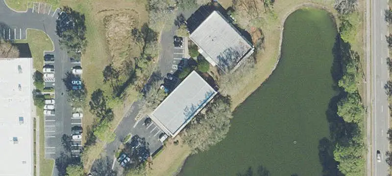 Office Building Overlooking Lake