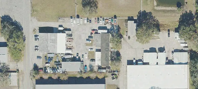 Fenced Industrial Development Site