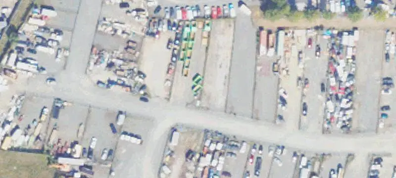 Fenced Industrial Storage Yard