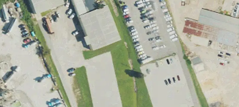 Warehouse with Gravel Yard