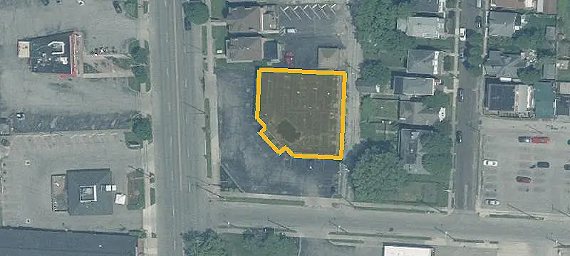 Office Building with Fenced Playground