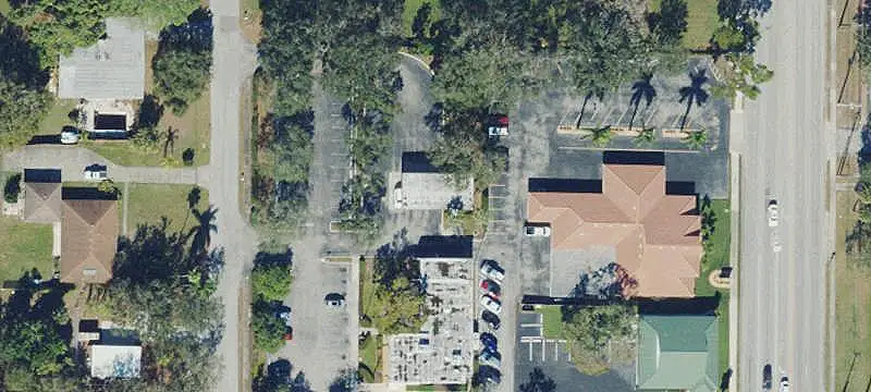 Office Building with Drive-Through Lanes
