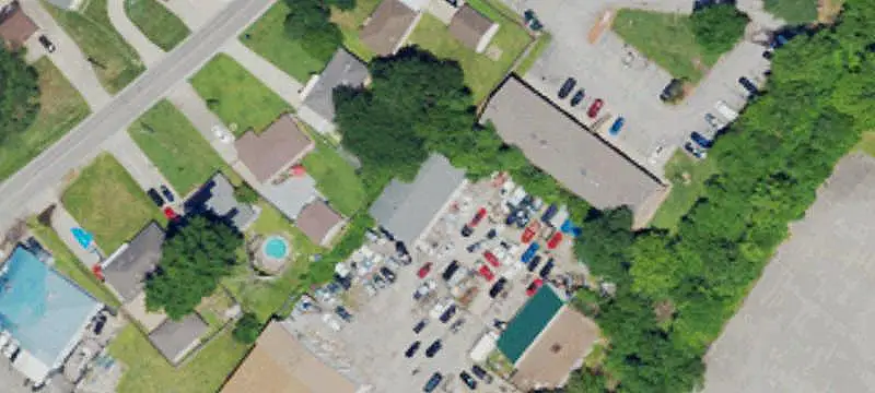 Fenced Auto Repair Shop