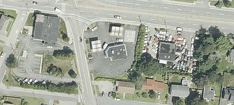 School Building with Three-Street Frontage