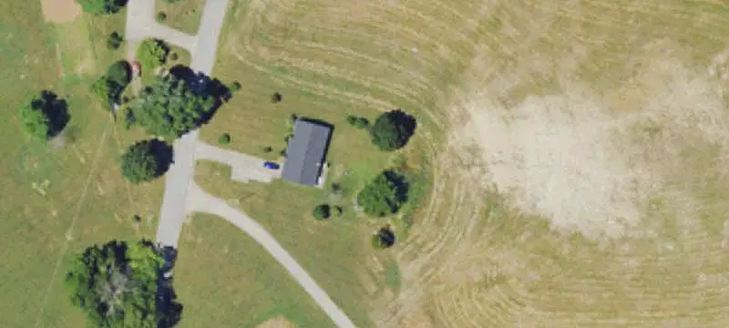 Fenced Farm with Hoop Barn