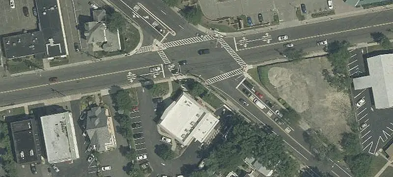 Bank Building with Drive-Through Lanes