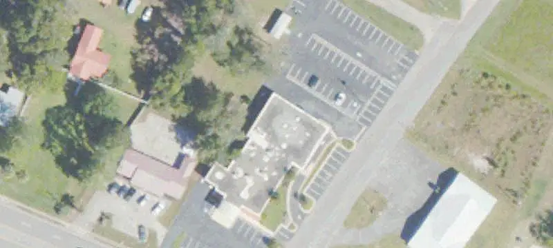 Bank Building with Drive-Up Lanes