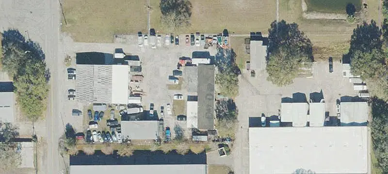 Fenced Industrial Development Site