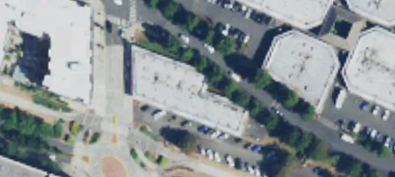 Retail Strip Near Light Rail