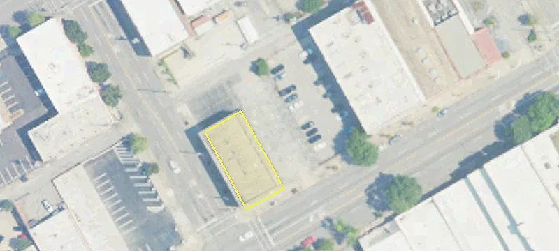 Corner Building with Parking Spaces