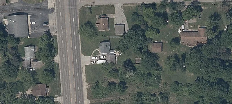 Bank Building with Drive-Thru Lanes